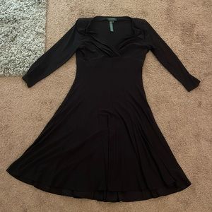 Black fit and flare dress size 6